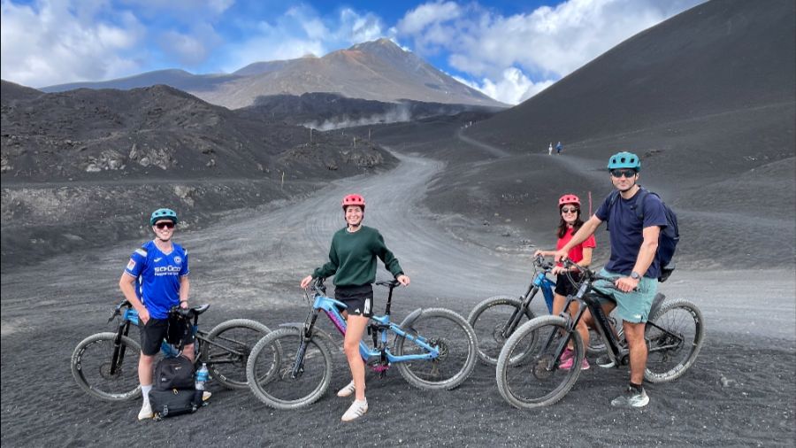 Etna Summit Craters happy clients Etna Summit Craters happy clients on the way up