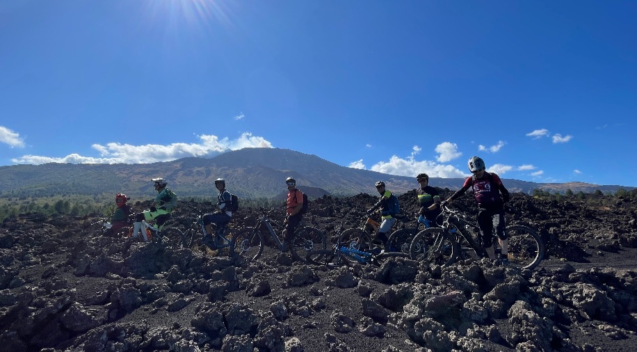 Etna All Around - Crossing lava flow Etna All Around - Crossing lava flow